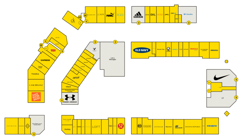 Indiana Premium Outlets Directory Map