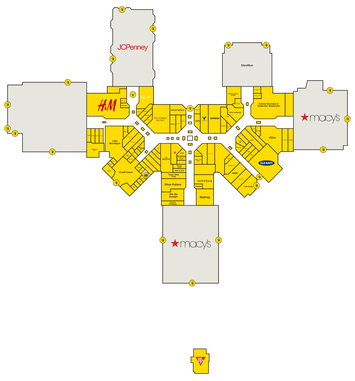 Miami International Mall Directory Map