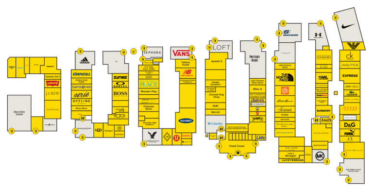 North Georgia Premium Outlets Directory Map