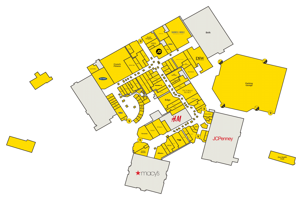 Oglethorpe Mall Directory Map