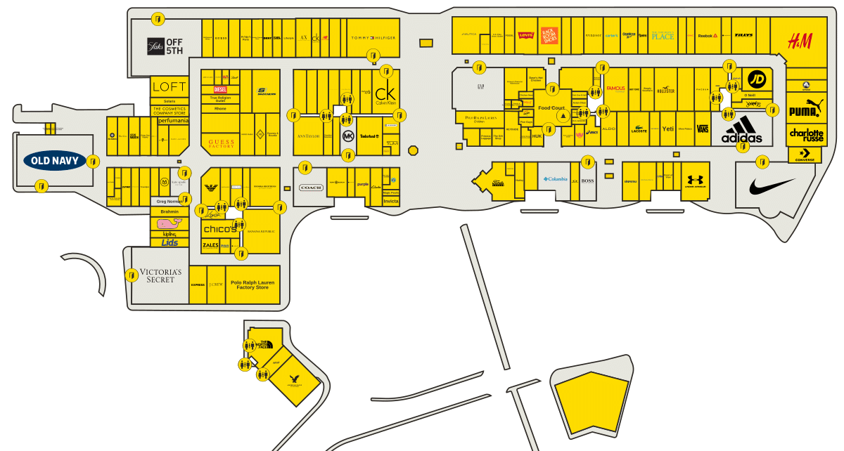 Orlando International Premium Outlets Directory Map