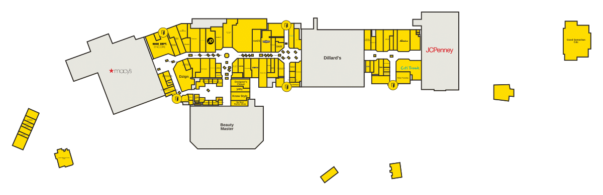 Peachtree Mall Directory Map