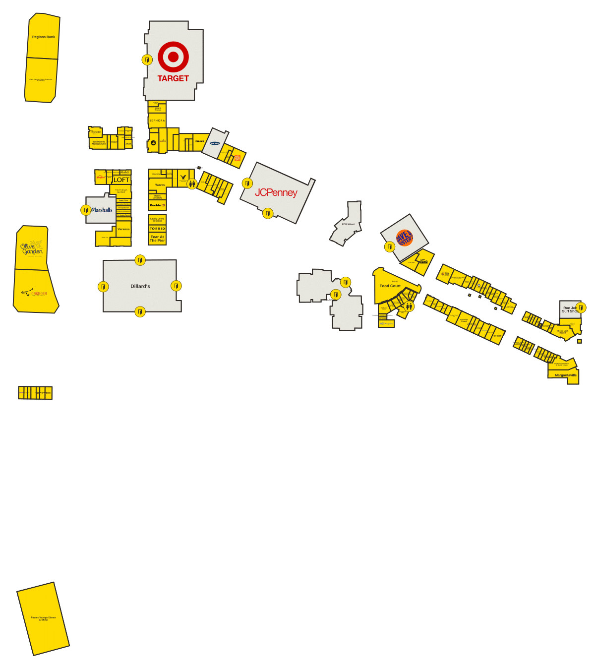 Pier Park Directory Map