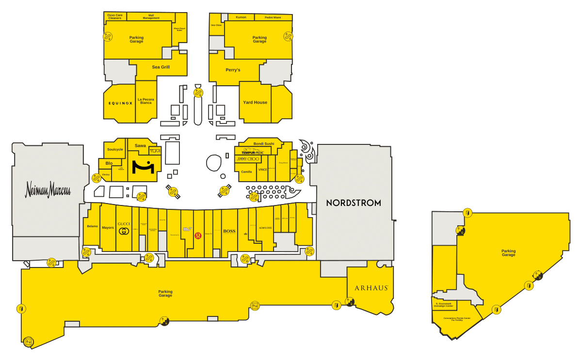 Shops at Merrick Park Directory Map