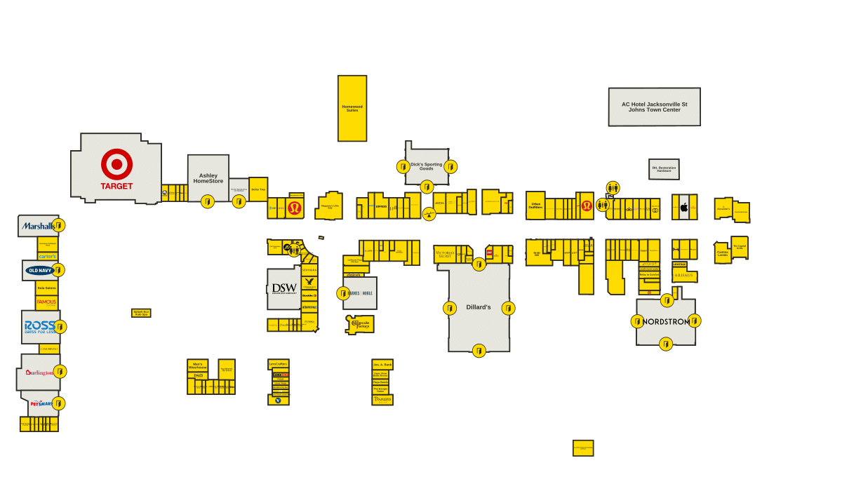 St. Johns Town Center Directory Map
