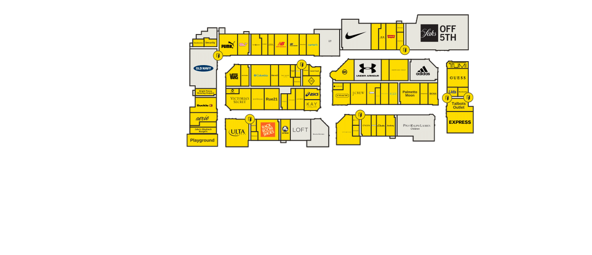 Tanger Mebane Directory Map
