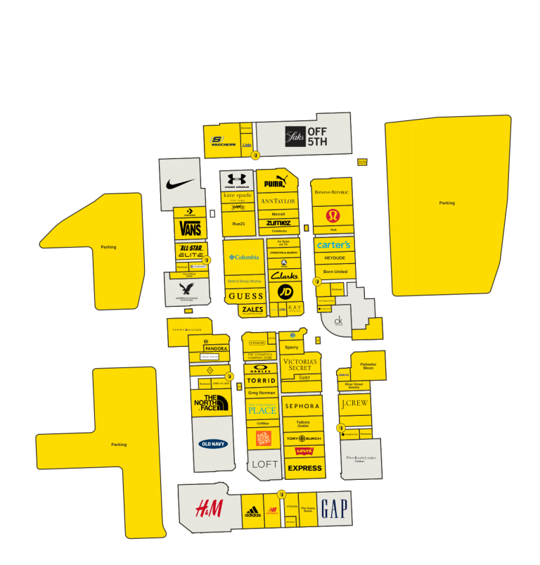 Tanger Outlets Charleston Directory Map
