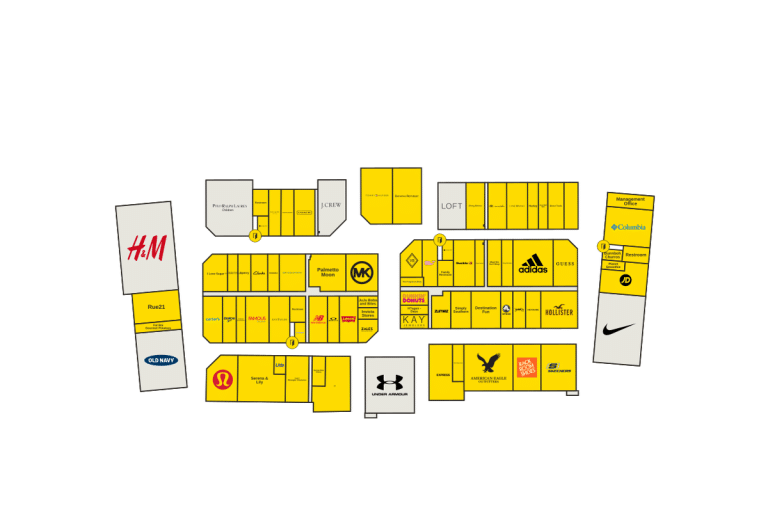 Tanger Outlets Daytona Beach Directory Map