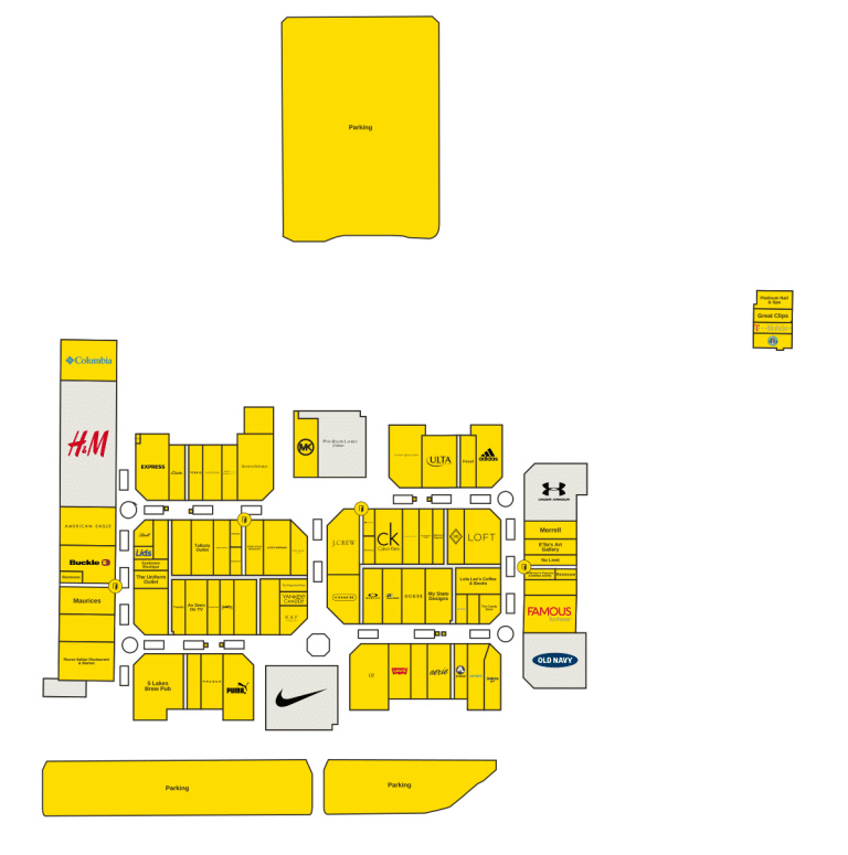 Tanger Outlets Grand Rapids Directory Map