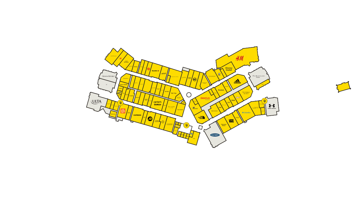 Tanger Outlets Myrtle Beach Hwy 17 Directory Map