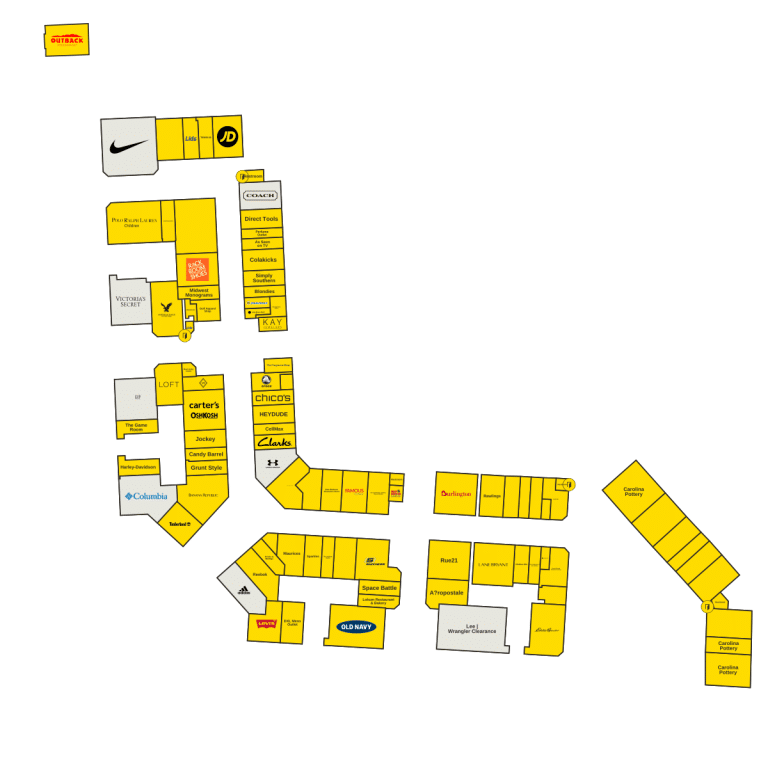 Tanger Outlets Myrtle Beach Hwy 501 Directory Map