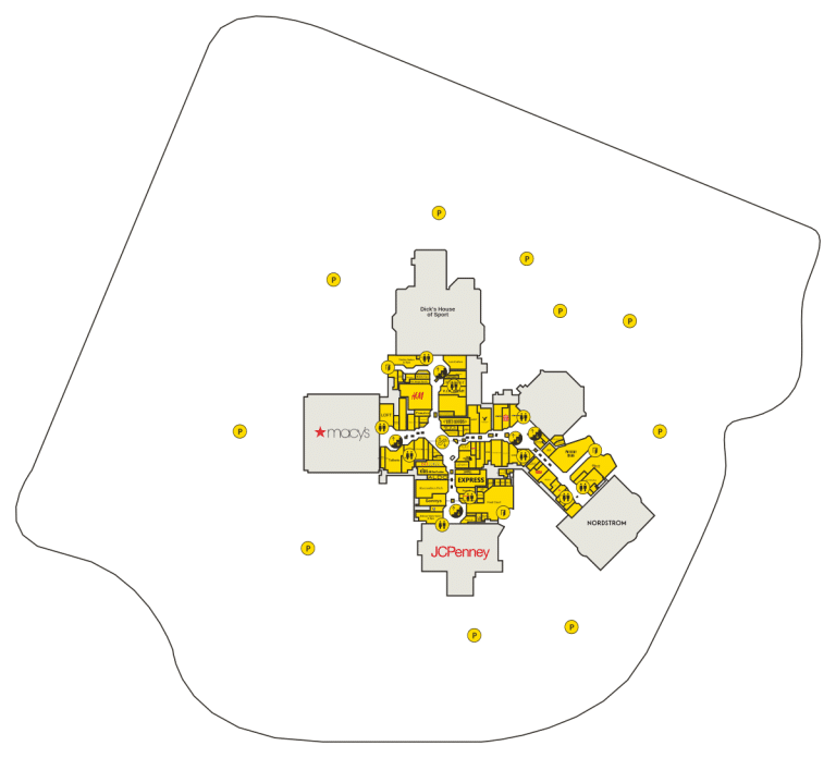 Twelve Oaks Mall Directory Map
