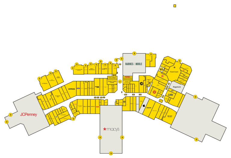 University Park Mall Directory Map