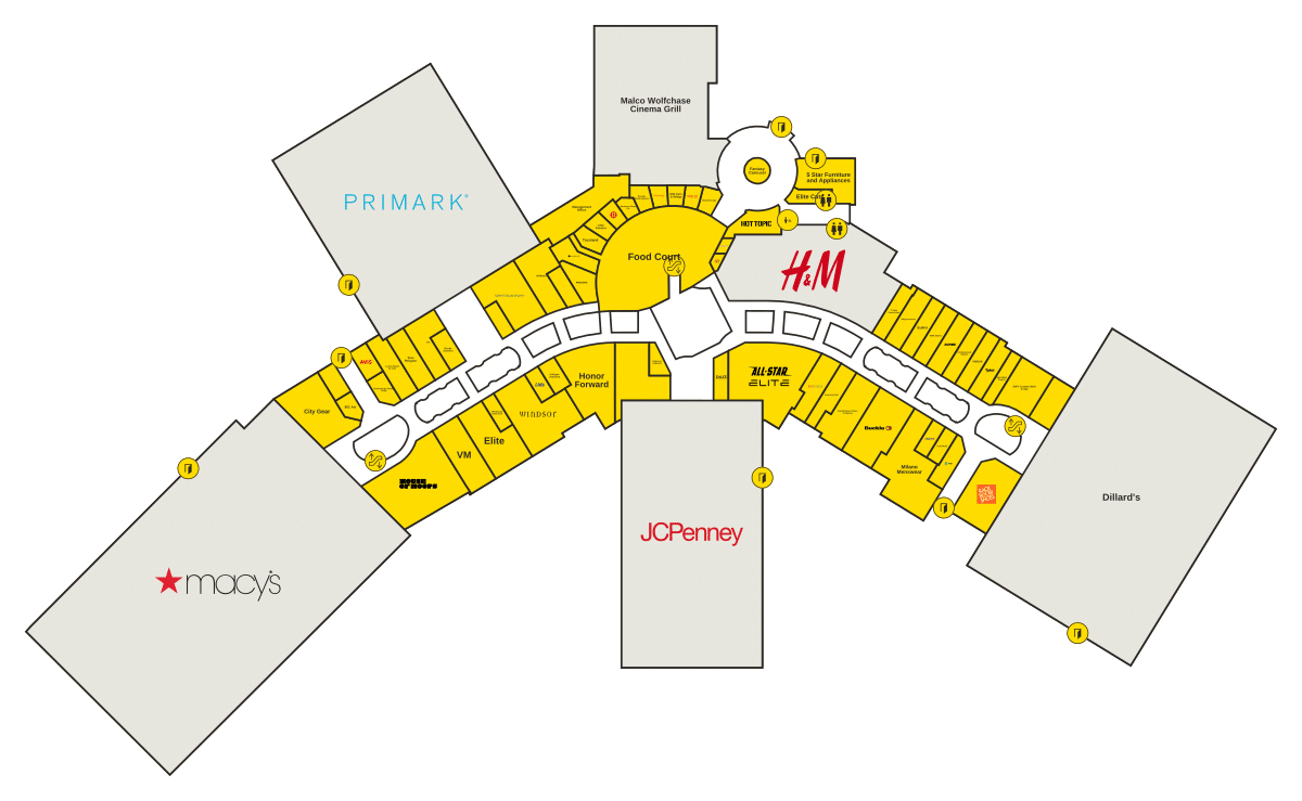 Wolfchase Galleria Directory Map