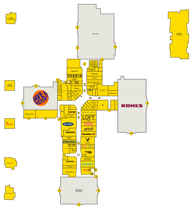 Bay Park Square Directory Map