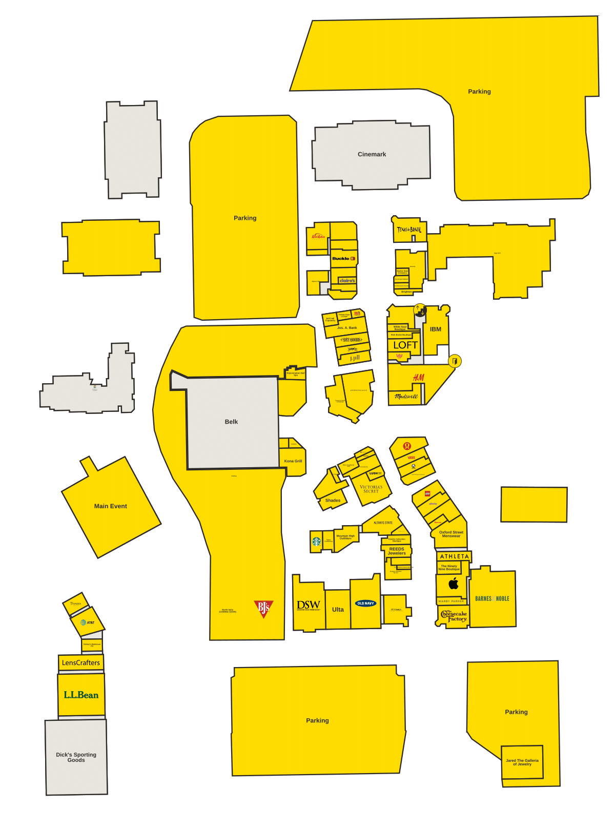 Bridge Street Town Centre Directory Map