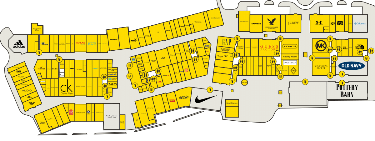 Chicago Premium Outlets Directory Map
