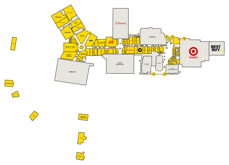 Coral Ridge Mall Directory Map