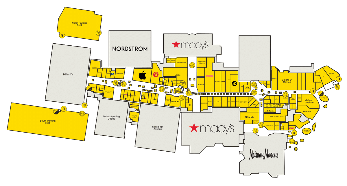 Fashion Show Las Vegas Directory Map
