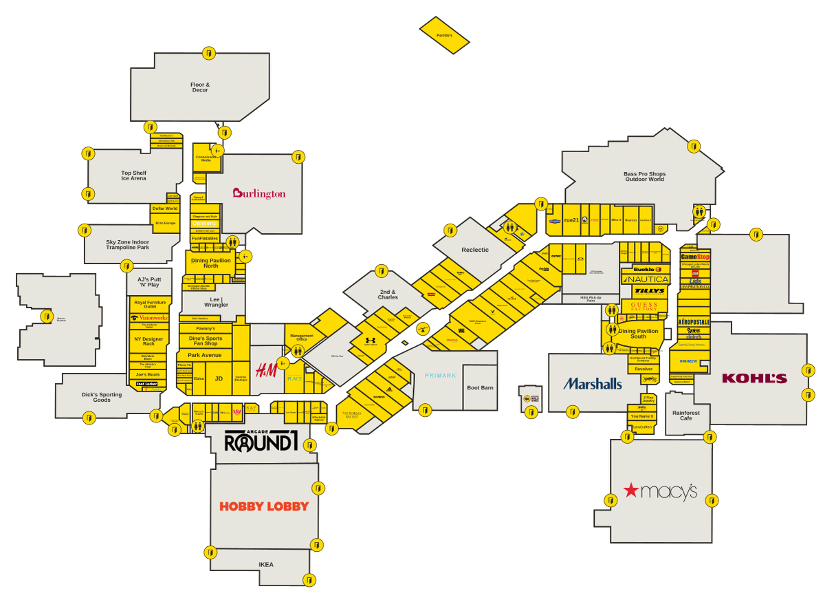 Gurnee Mills Directory Map