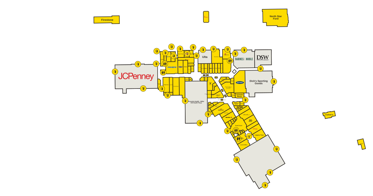 Miller Hill Mall Directory Map