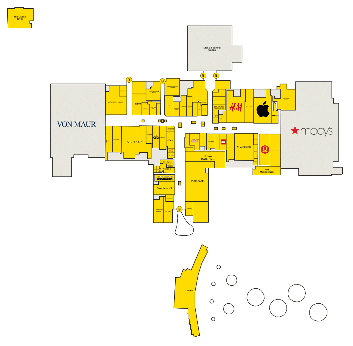 Oxmoor Center Directory Map