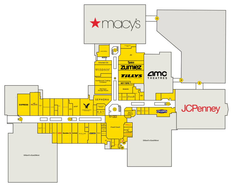 Penn Square Mall Directory Map