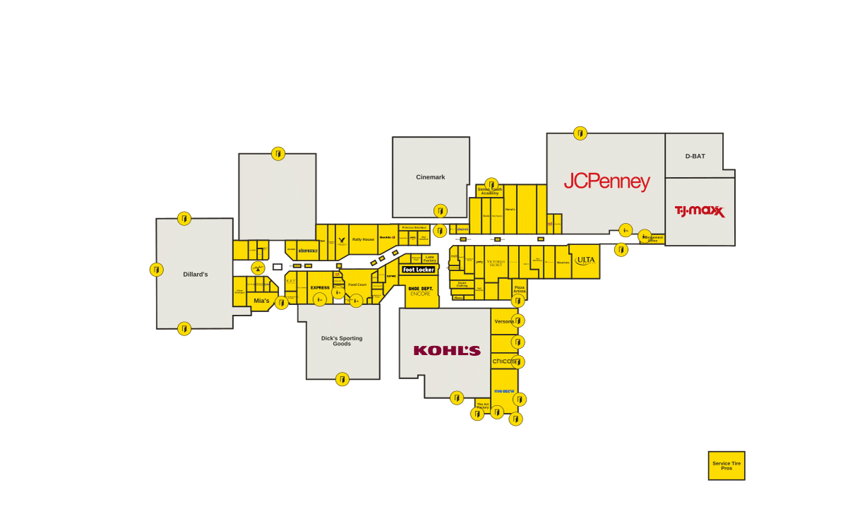 Prien Lake Mall Directory Map
