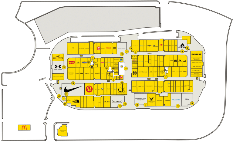 Seattle Premium Outlets Directory Map