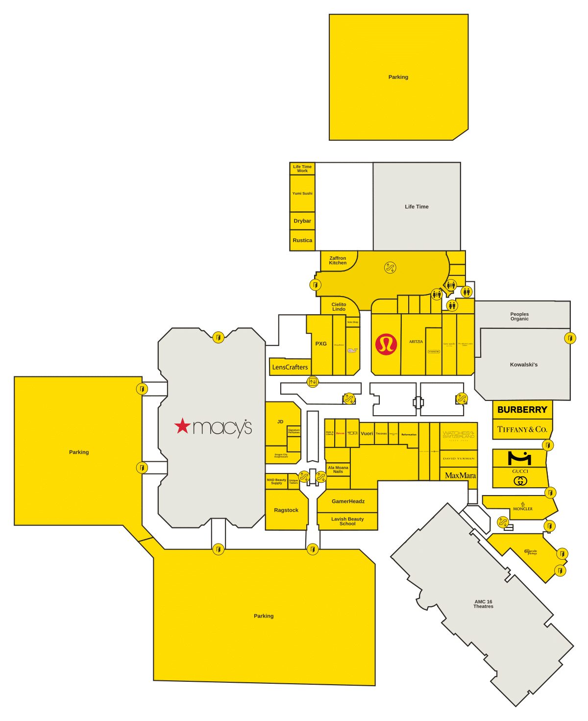 Southdale Center Directory Map