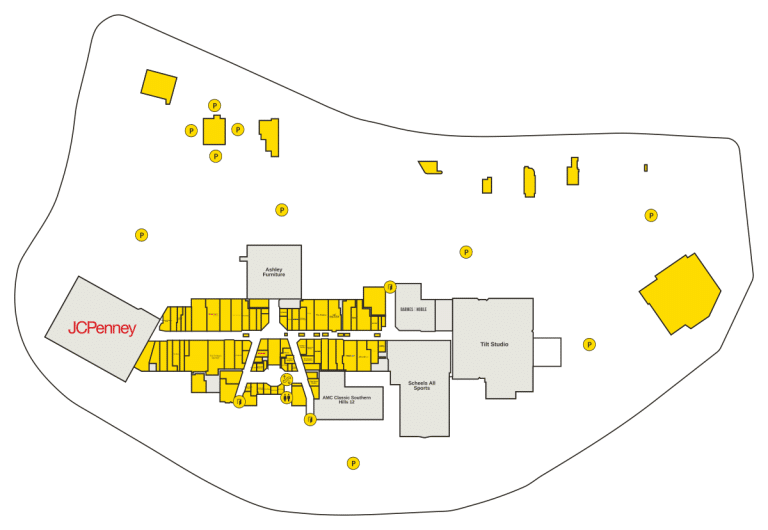 Southern Hills Mall Directory Map