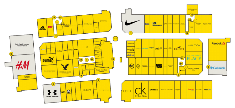 St. Louis Premium Outlets Directory Map