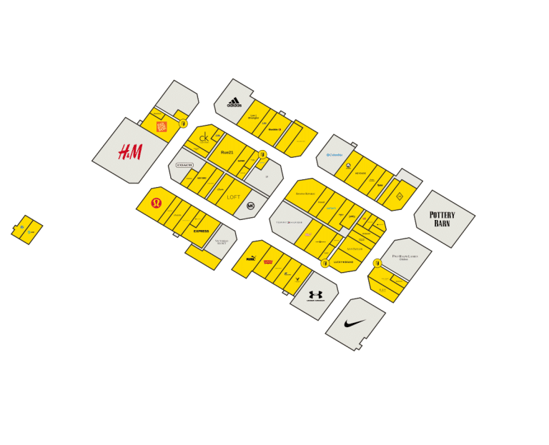 Tanger Outlets Southaven Directory Map