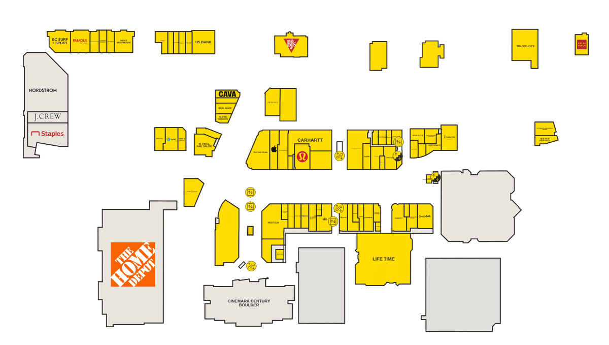 Twenty Ninth Street Directory Map
