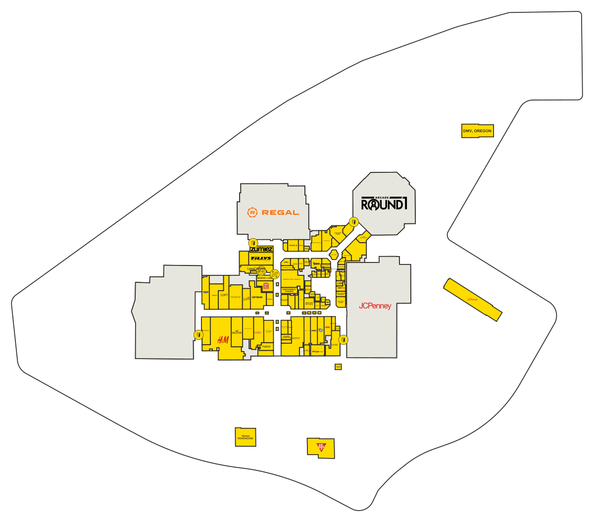 Valley River Center Directory Map