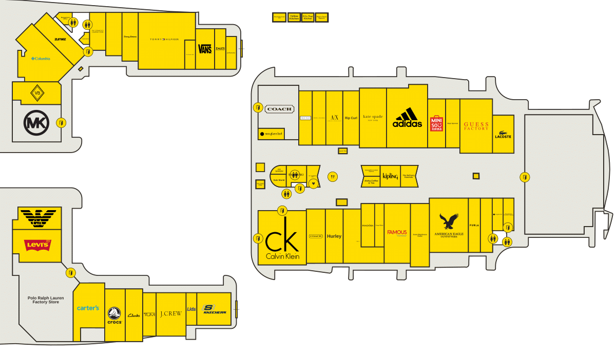 Waikele Premium Outlets Directory Map