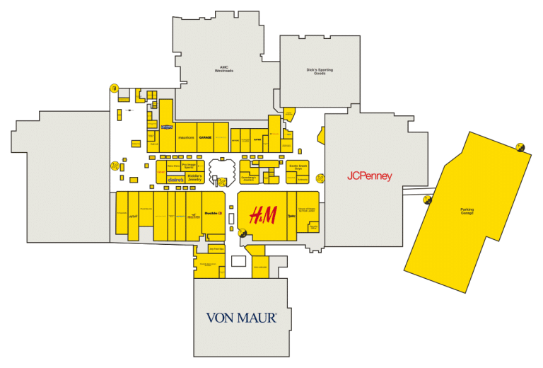 Westroads Mall Directory Map