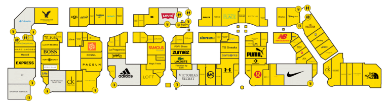 Woodburn Premium Outlets Directory Map