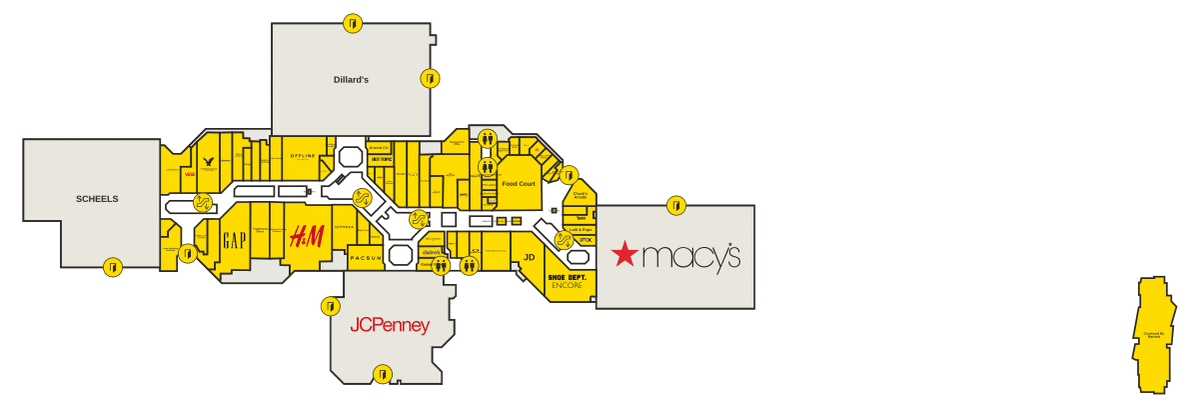 Woodland Hills Mall Directory Map
