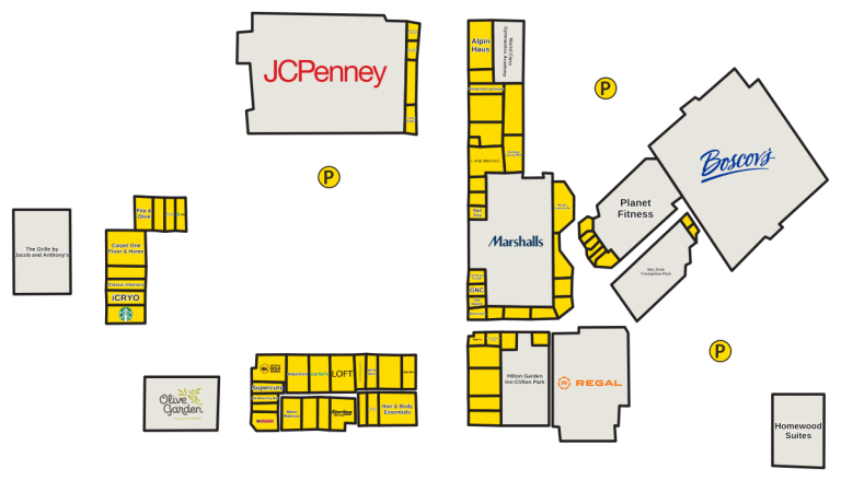 Clifton Park Center Directory Map