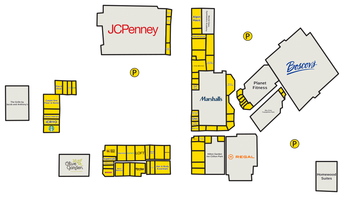 Clifton Park Center Directory Map