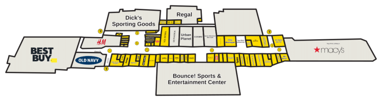 Poughkeepsie Galleria Directory Map