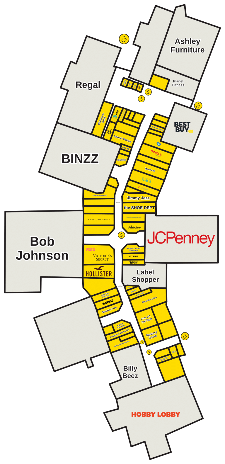 Salmon Run Mall Directory Map