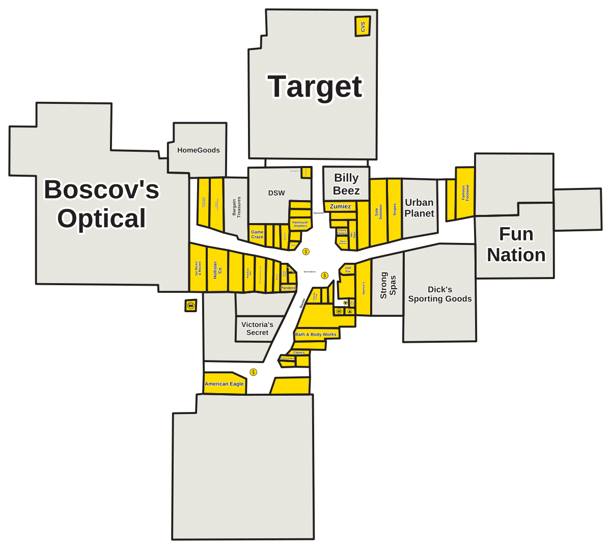 Sangertown Square Directory Map