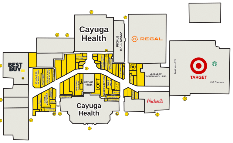 The Shops at Ithaca Mall Directory Map
