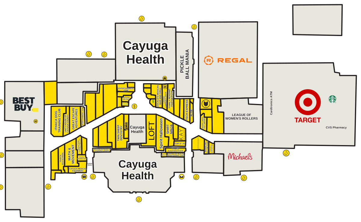 The Shops at Ithaca Mall Directory Map