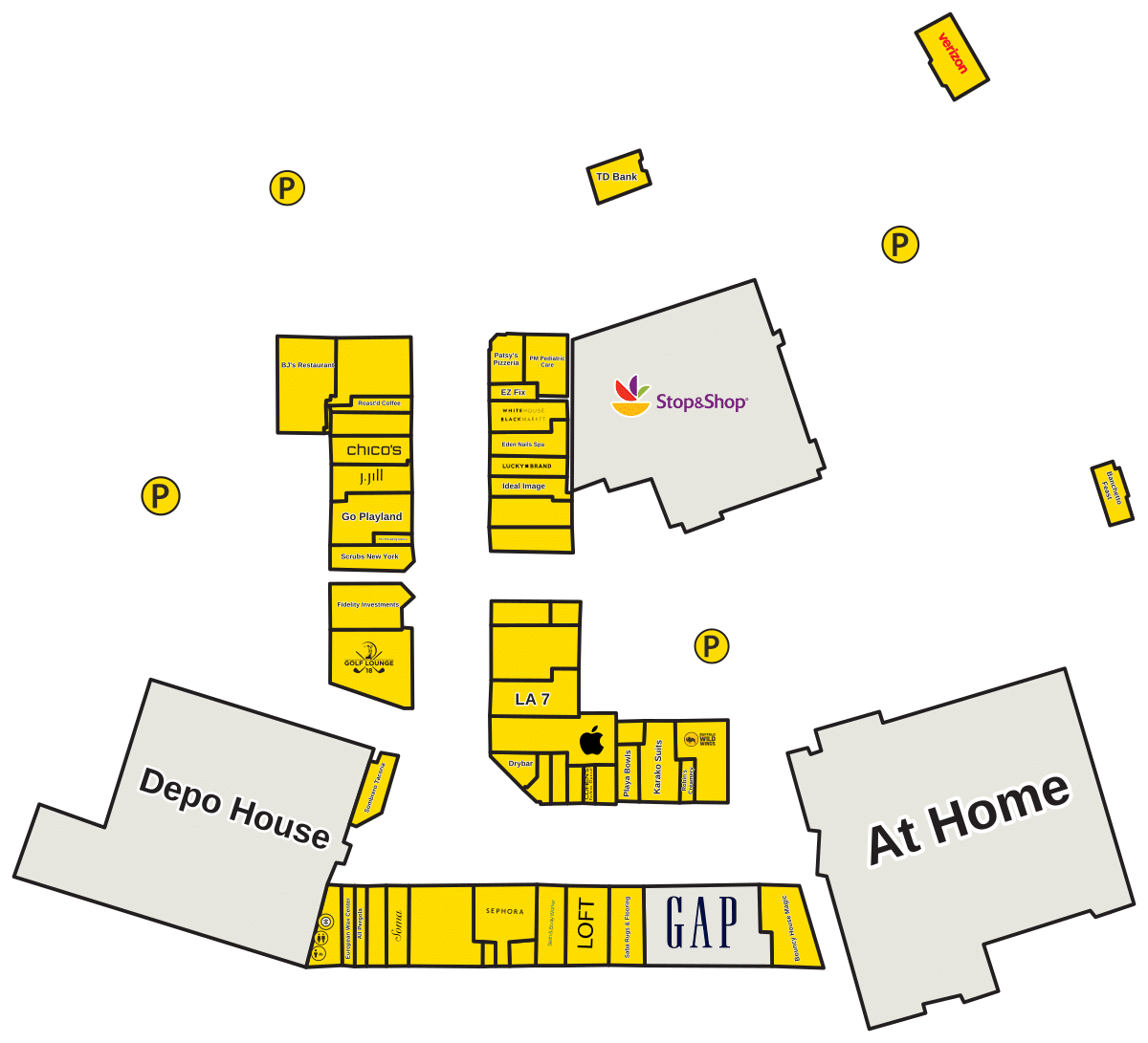 The Shops at Nanuet Directory Map