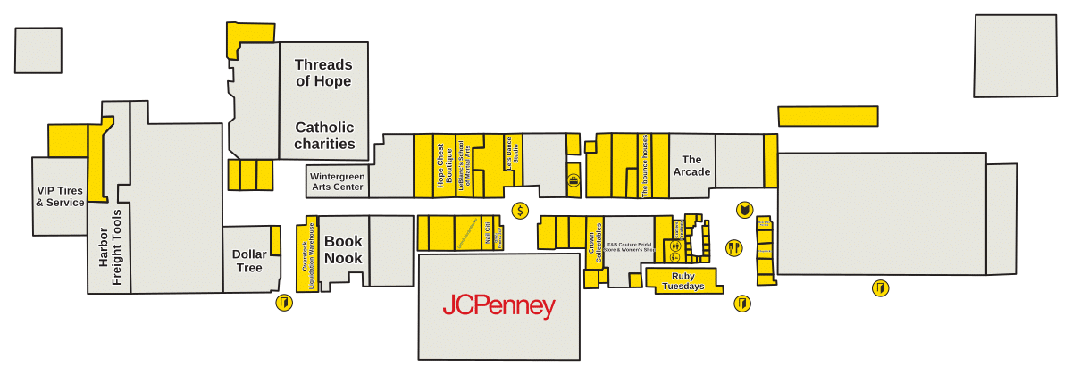 Aroostook Centre Mall Directory Map