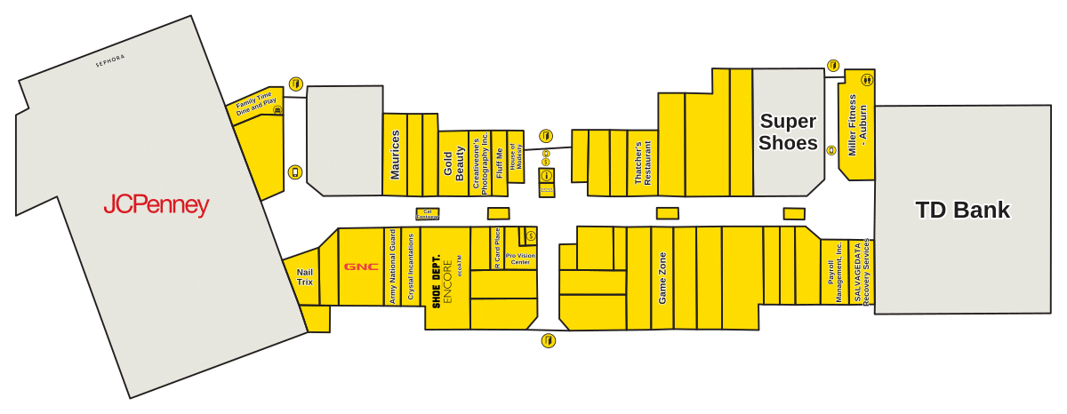 Auburn Mall Directory Map