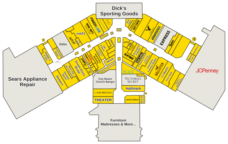 Bangor Mall Directory Map